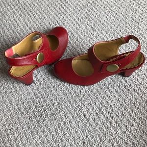 Vintage Red Sling backs